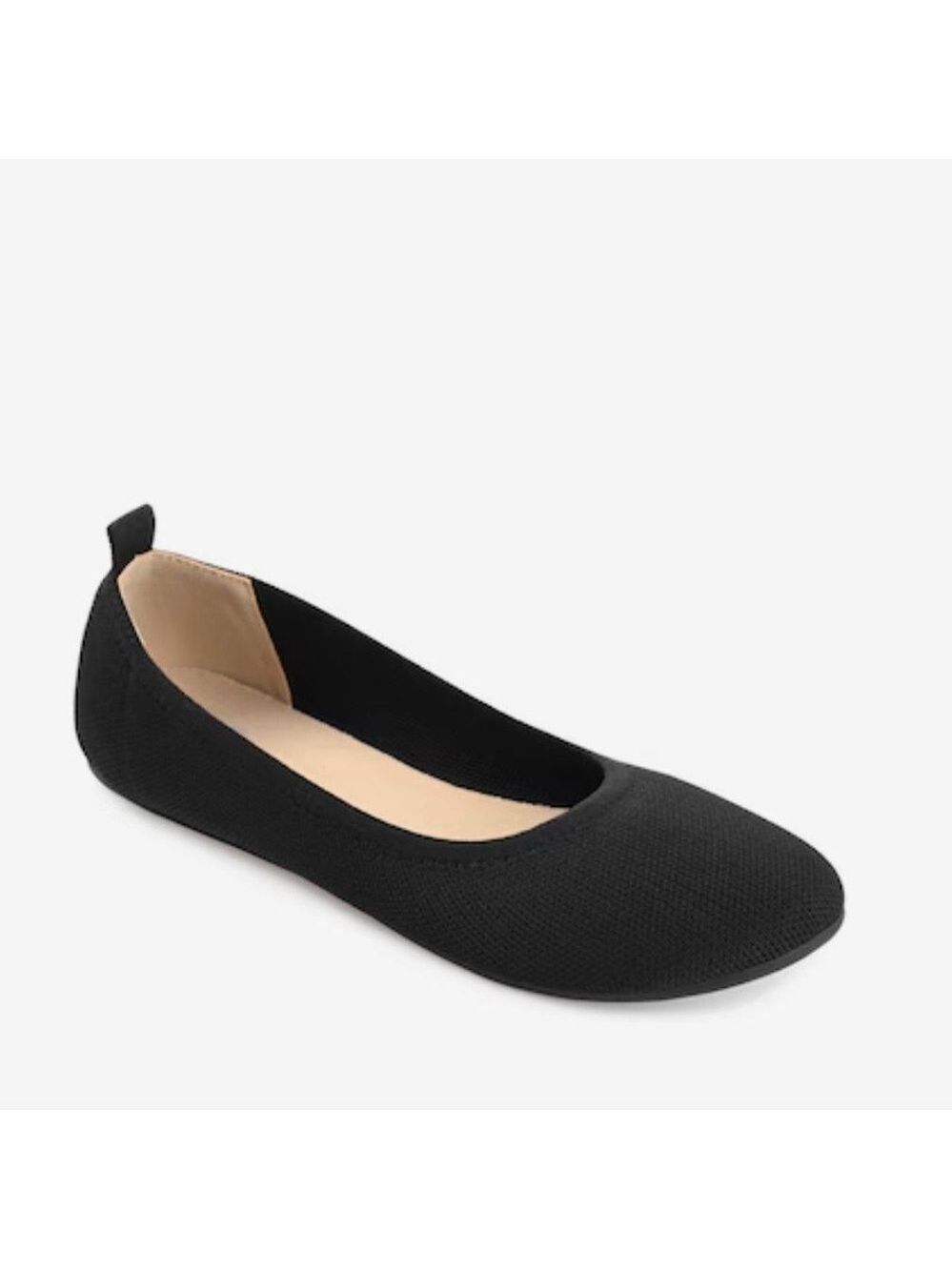 Journee Collection Jersie Foldable Slip on Ballet Flat in Black - NWT